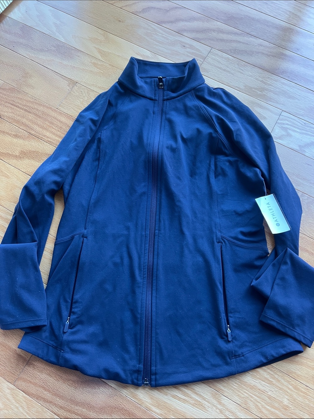 Athleta Navy Zip-Up NWT
